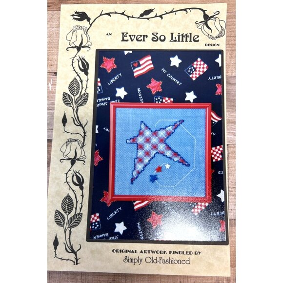 Star-Spangled Cross-Stitch Pattern "Starzzl" Design  Patriotic Theme - Picture 1 of 3
